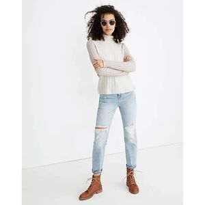 Women's Cream Turtleneck Sweater